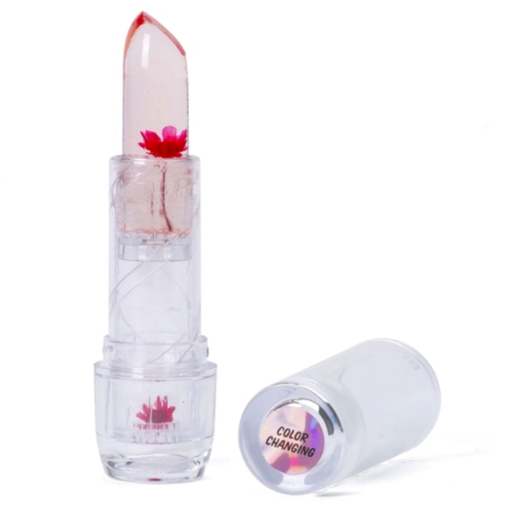 NWT BLOSSOM Color Changing Crystal Lip Balm Infused w/Real Flowers!